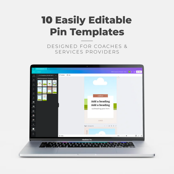Pinterest Templates for Service Providers & Coaches