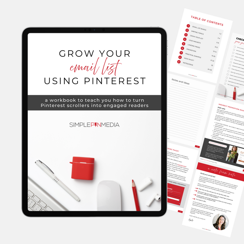 Grow Your Email List Using Pinterest {Workbook}