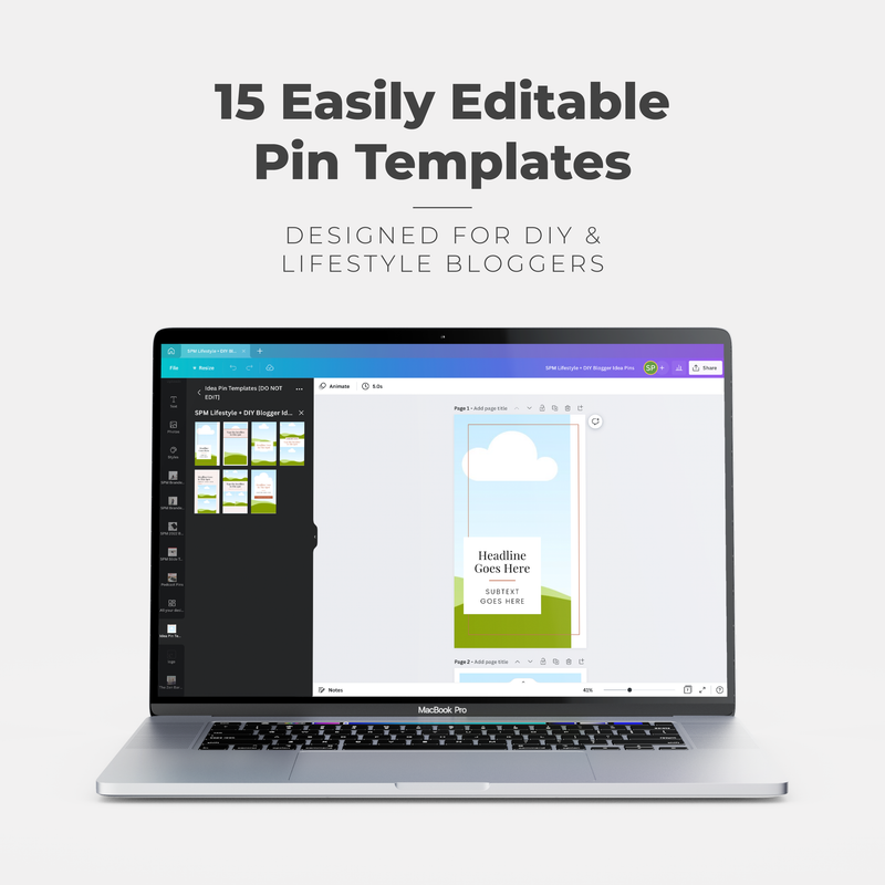 Idea Pin Templates for Lifestyle & DIY Bloggers