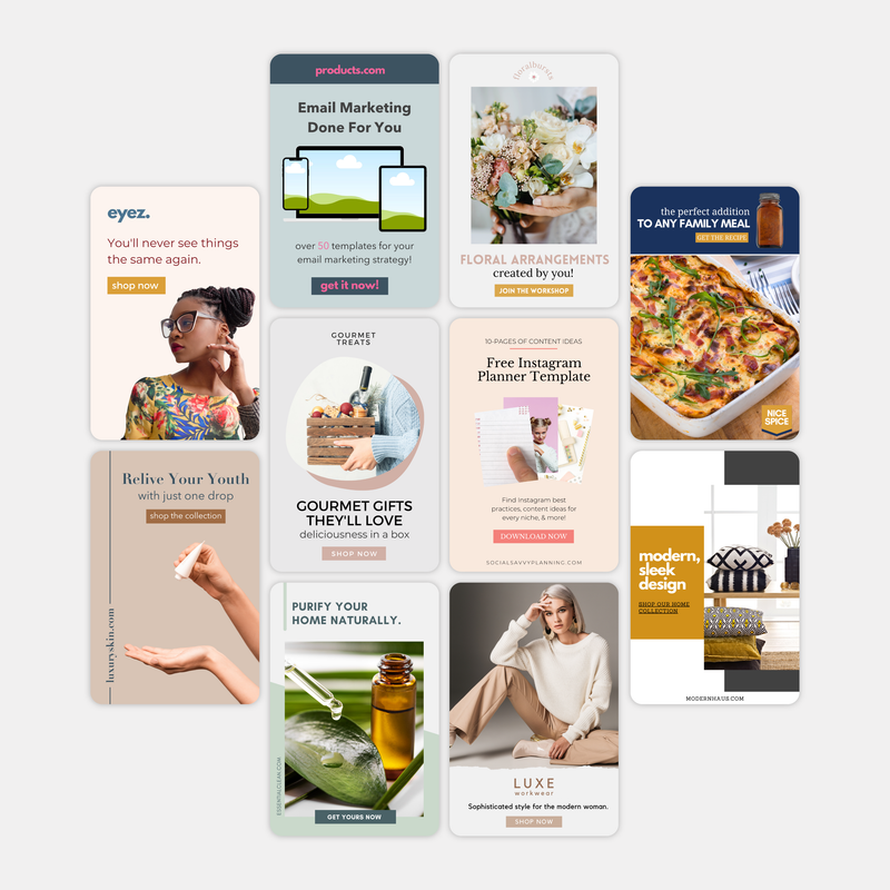 Pinterest Templates for Pinterest Ads {Bundle #1} – Simple Pin Shop
